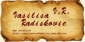 Vasilisa Radišković vizit kartica